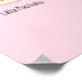 Kutkopjes koffie op lichtroze poster (Hoek)