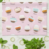 Kutkopjes koffie op lichtroze theedoek (Gevouwen)