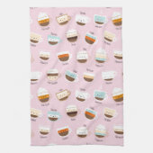 Kutkopjes koffie op lichtroze theedoek (Verticaal)