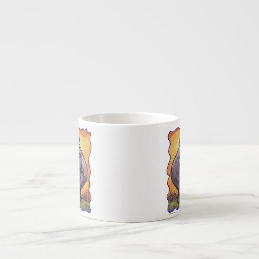 Kutkoppen en kwartels Hippopotamus Espresso Kop (Voorkant)