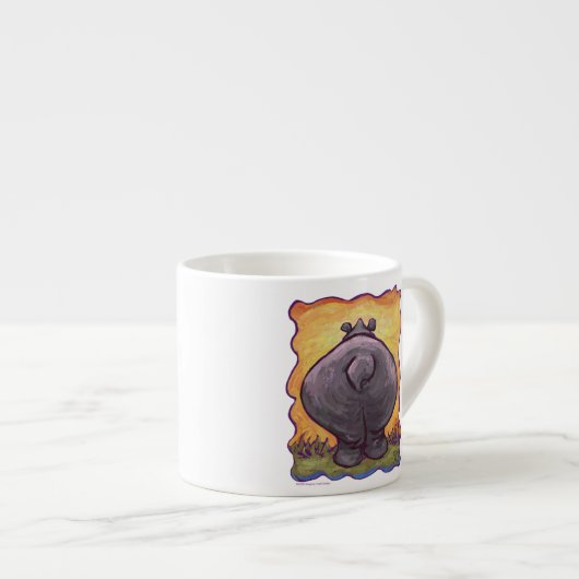 Kutkoppen en kwartels Hippopotamus Espresso Kop (Voorkant rechts)