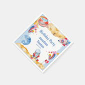 Kutkuipen Blauwe Rood Buitenruimte Astronaut Plant Servet (Hoek)