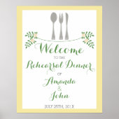 Kutlery Rehearsal Dinner Welcome Poster (Voorkant)