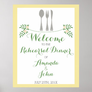 Kutlery Rehearsal Dinner Welcome Poster