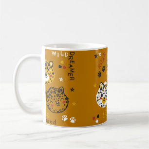 Kutluipaarkat-vlakkigtekening. Little Funny Cheeta Koffiemok