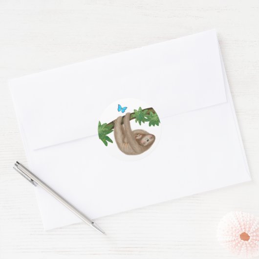Kutmeel en baby ronde stickers (Envelop)