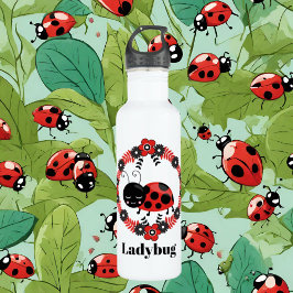 Kutmeisjes ladybug voegen waterflesje toe waterfles 