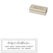 Kutminimalistisch handgeschreven terugzendadres vo rubberstempel (Gestempeld)