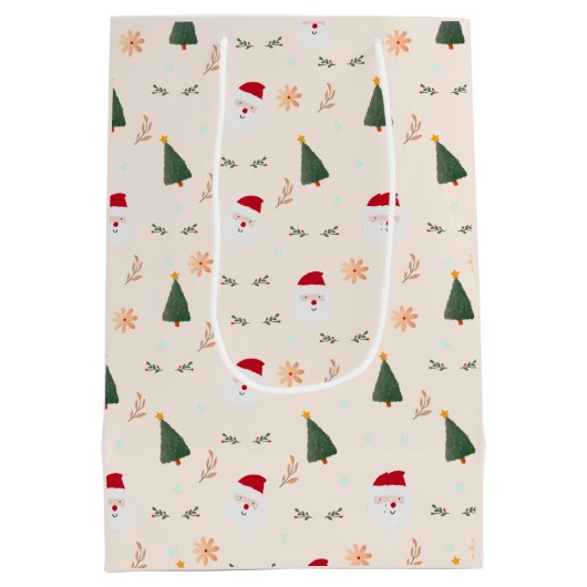 Kutminimalistisch kerstpatroon medium cadeauzakje (Achterkant)