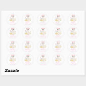 Kutmoeder en dochter Baby shower Ronde Sticker (Vel)
