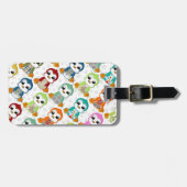 Kutmooie kleurige pinguïnbloemen bagagelabel (Voorkant horizontaal)