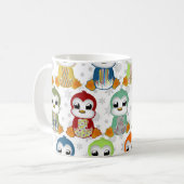 Kutmooie kleurige pinguïnbloemen koffiemok (Voorkant links)