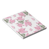 Kutmooie roze roze rozen cartoon retro  ab notitieblok (Schuin)