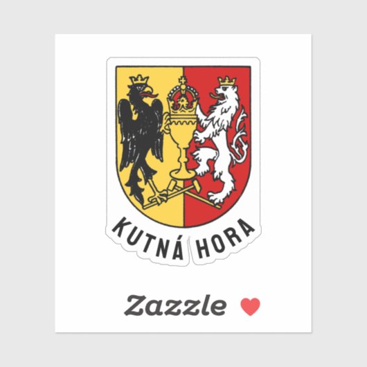 Kutná Hora-wapen, Tsjechische Republiek Sticker (Vel)