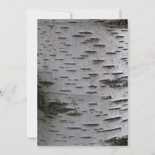 Kutout Heart Birch Tree Bark Wedding Invitations Kaart (Achterkant)