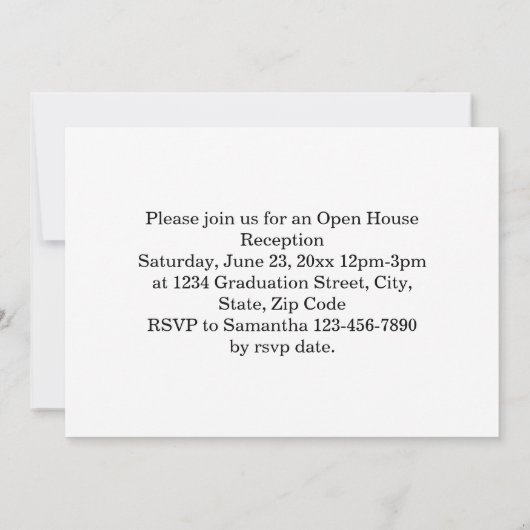 Kutout Style Elegant Foto Afstuderen kondiging Kaart (Achterkant)