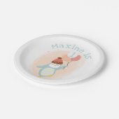  kutpasta-pastel met ballonnen papieren bordje (Gekanteld)