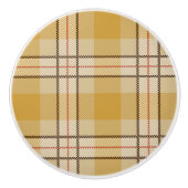Kutpatroon Brits gele tartaanschildklier Keramische Knop (Voorkant)