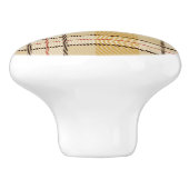 Kutpatroon Brits gele tartaanschildklier Keramische Knop (Zijkant)