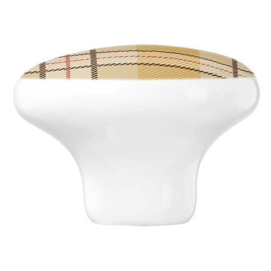 Kutpatroon Brits gele tartaanschildklier Keramische Knop (Zijkant)