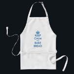 Kutpron voor bakkerij | Kalm houden en bakkoek hou Standaard Schort<br><div class="desc">Kutpron voor bakkerij | Kalm houden en brood bakken. sjabloon met blauwe letters en kroon. Keepstille parody. Cute gift idee voor bakkerij of mam, tante, vrouw, oma, enz. die graag bakken.</div>