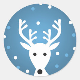 Kutrendierblauw winterticker ronde sticker