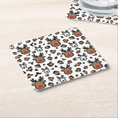 Kutrendierkerst Kartonnen Onderzetters (Schuin)