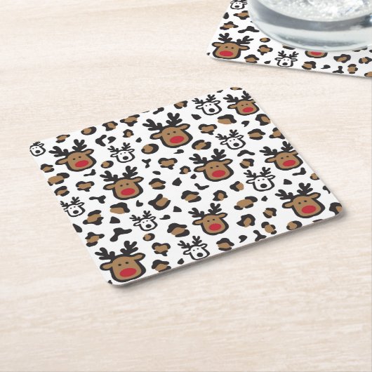 Kutrendierkerst Kartonnen Onderzetters (Schuin)