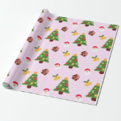 Kutrof kerstboompapier cadeaupapier (Uitgerold)
