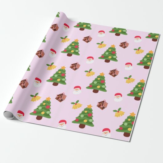 Kutrof kerstboompapier cadeaupapier (Uitgerold)