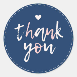 Kutrofiel blauw dank voor aankoop ronde sticker