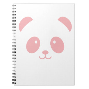 Kutrofiele roze Panda-laptop Notitieboek