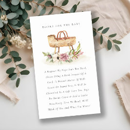 Kutrofielenbankboeken voor Baby shower Informatiekaartje