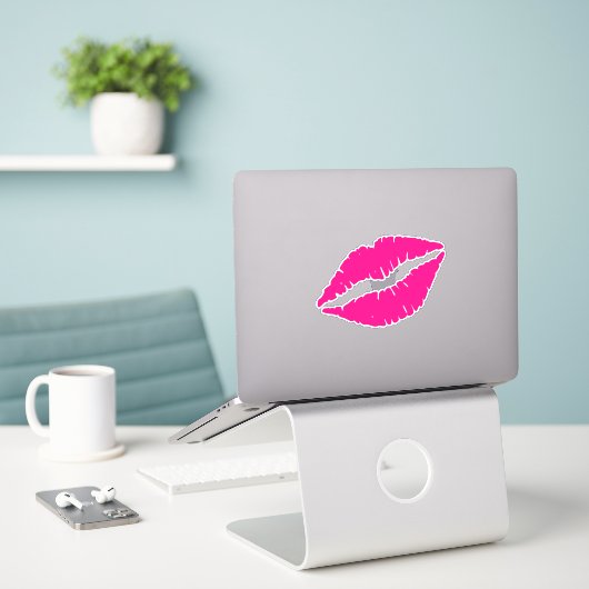 Kutropenlippenstift Sticker (Laptop op bureau)