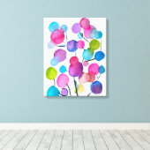 Kutroze abstracte kunstboom canvas afdruk (Insitu (Houten vloer))