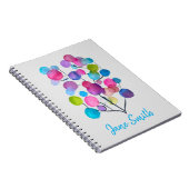 Kutroze abstracte kunstboom notitieboek (Rechterzijde)