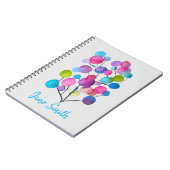 Kutroze abstracte kunstboom notitieboek (Linkerzijde)