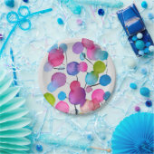 Kutroze abstracte kunstboom papieren bordje (Feest)