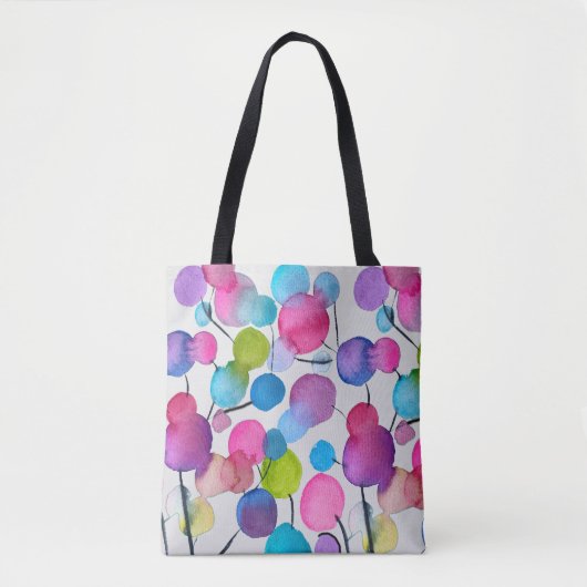 Kutroze abstracte kunstboom tote bag (Voorkant)