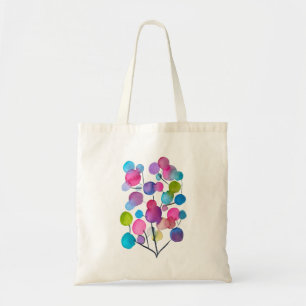Kutroze abstracte kunstboom tote bag