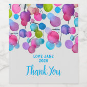 Kutroze abstracte kunstboom wijn etiket (Enkel label)