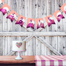 Kutroze cowgirl westerne woestijn elke verjaardag vlaggetjes