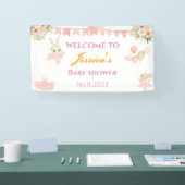 Kutroze en goudballerina baby shower banner (Beurs)