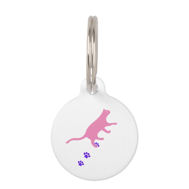  Kutroze katten met paarse poten als gezelschapsdi Huisdierpenning (Voorkant)