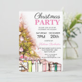 Kutroze kerstboom en feestdag voor Cadeaus Kaart (Staand voorkant)