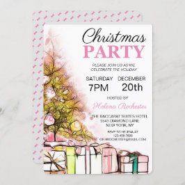 Kutroze kerstboom en feestdag voor Cadeaus Kaart