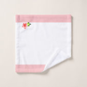 Kutroze monogram met bloembadhanddoekset bad handdoek (Wasdoekje)