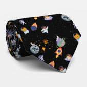 Kutruimte kitten in het sterrenstelsel stropdas (Opgerold)