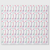 Kutschildklier-Giraffe op zaterdag Cadeaupapier (Vlak)