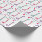 Kutschildklier-Giraffe op zaterdag Cadeaupapier (Hoek)